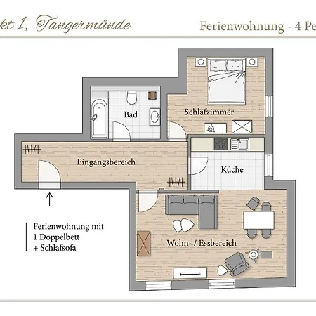 Ferienwohnungen Markt 1 Am Rathaus Tangermünde Zewnętrze zdjęcie